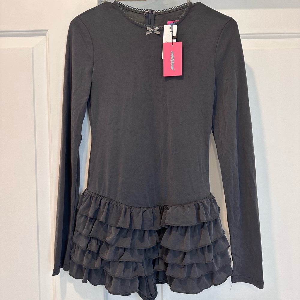 Edikted Romper with Ruffle Bottom